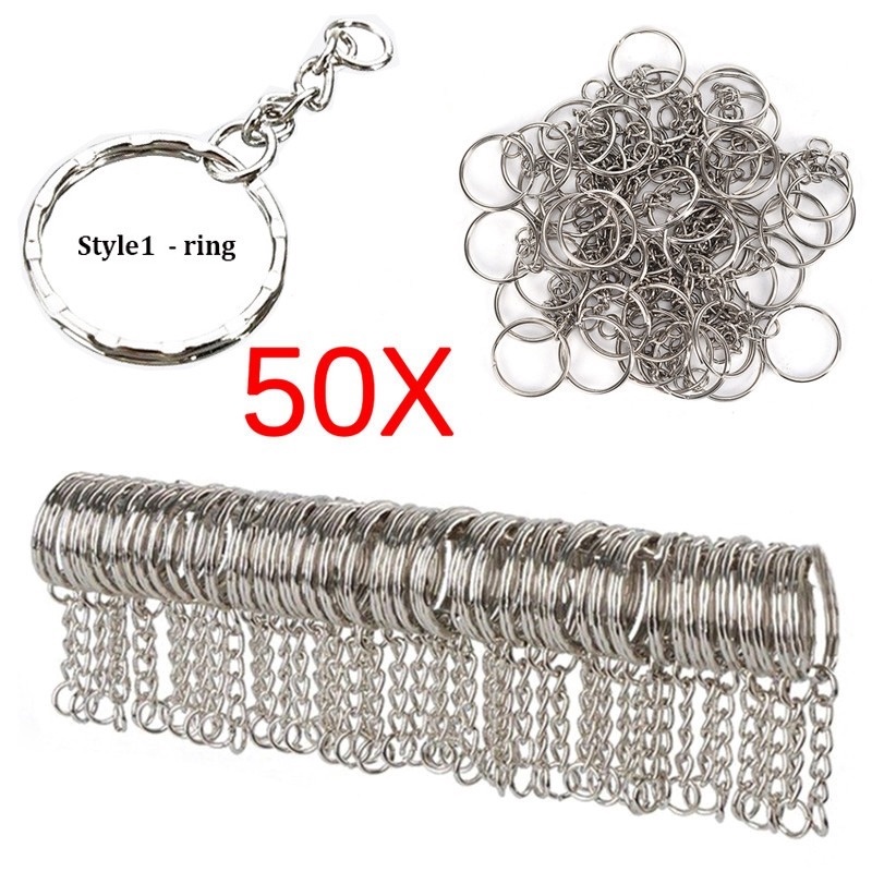 Set 50 Vòng Móc Chìa Khóa 2.5cm DIY Tiện Dụng