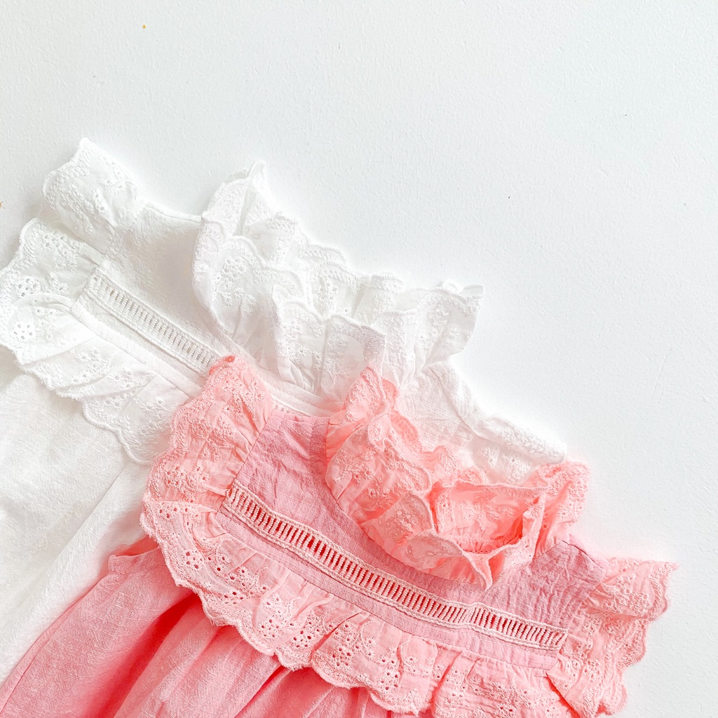 Newborn Baby Girls Romper+Hat Sets Toddler Lace Sleeveless Jumpsuit Infant Clothes