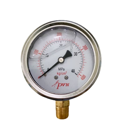 Đồng Hồ Đo Áp Xuất Thủy Lực Phi 63mm Chân Đứng PVN