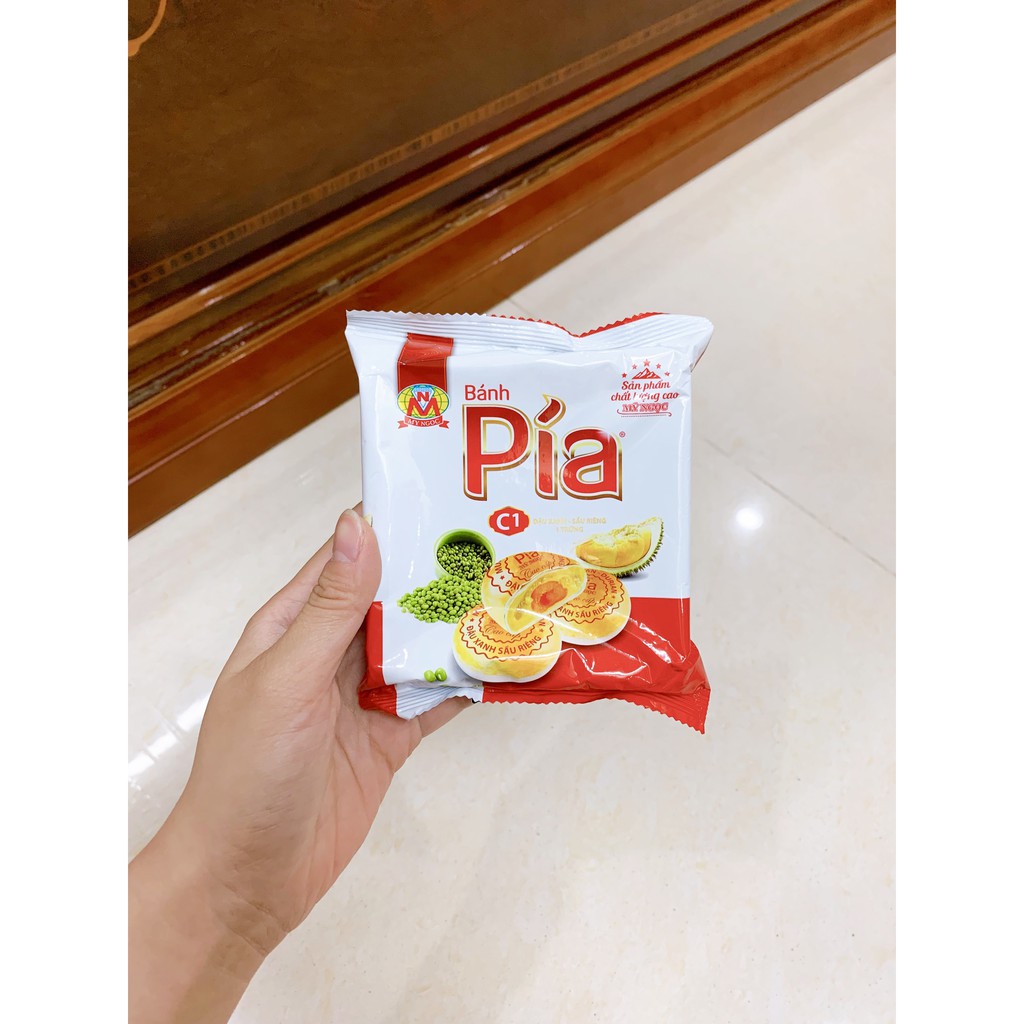 MỸ NGỌC _ 400g Bánh pía C1 ĐẬU XANH, SẦU RIÊNG, TRỨNG MUỐI - Pia Cake C1 with Mung beans, Durian 400g