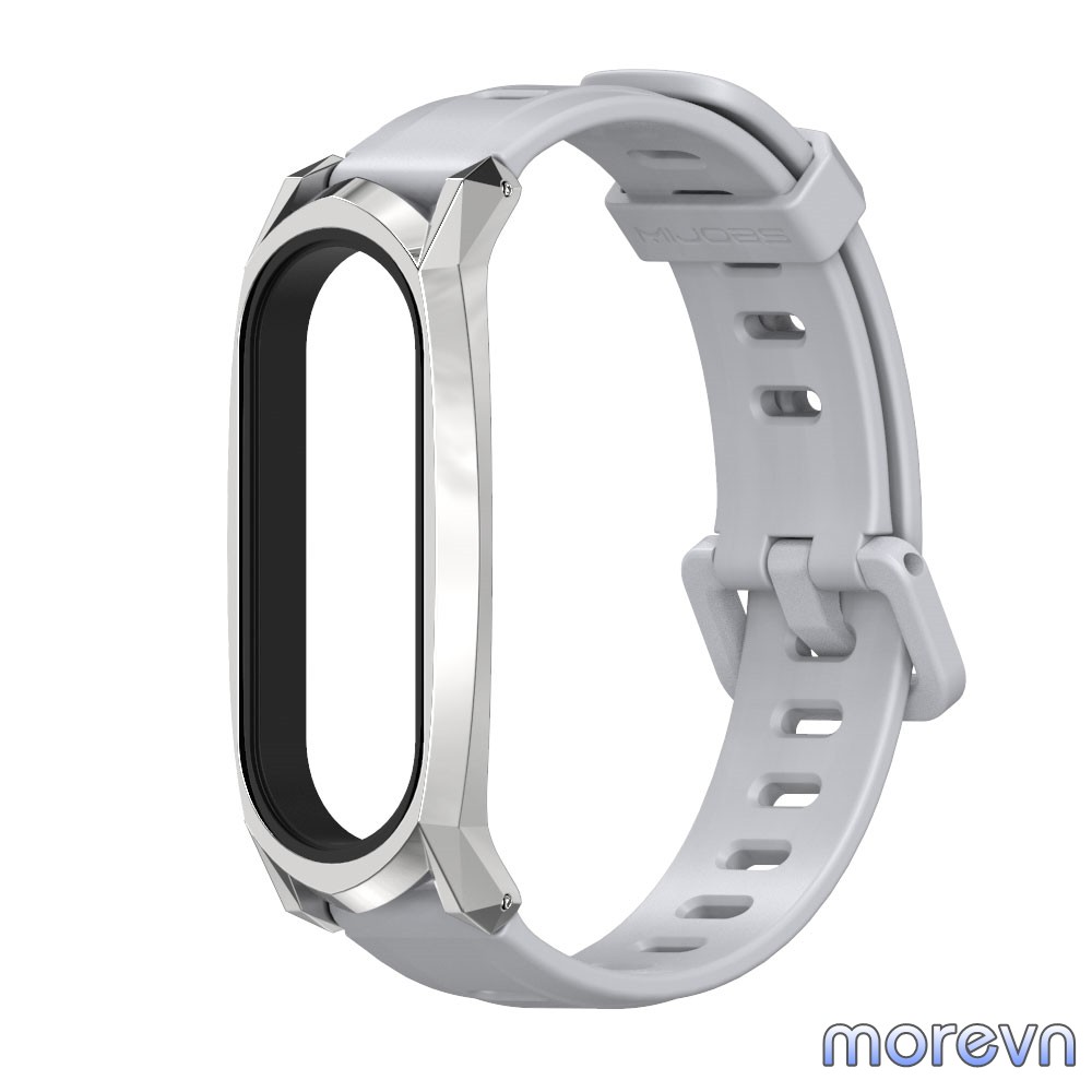 Dây đeo silicon mặt kim loại GT Mi band 5 chính hãng MIJOBS, dây đeo thay thế MiBand 5 MIJOBS viền nhọn GT