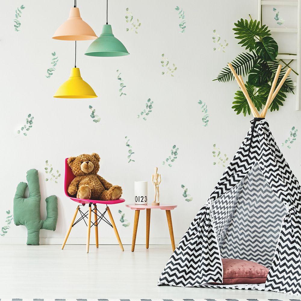 LEISURE Sticker Dán Tường Họa Tiết Hình Trái Tim Màu Cầu Vồng Dùng Trong Trang Trí Phòng Khách