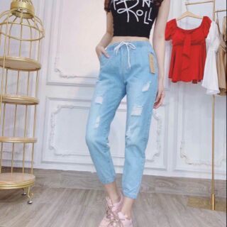 ⚡⚡QUẦN JEAN BAGGY CẠP CHUN RÁCH