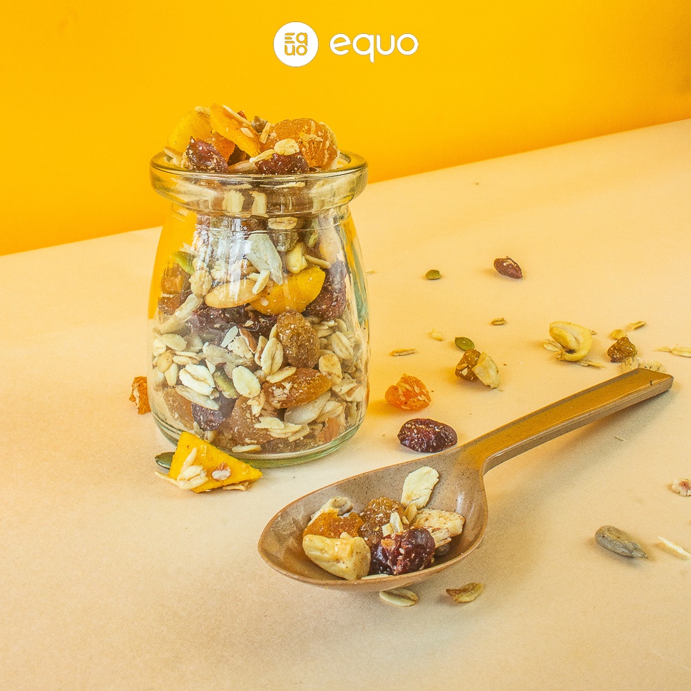 COMBO Tropical Granola Ngũ cốc nhiệt đới Monsieur Luxe và Hộp muỗng bã mía EQUO hộp 15 chiếc