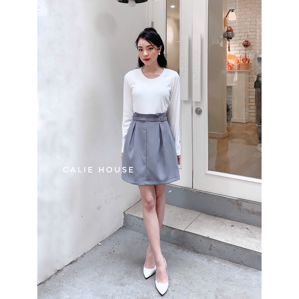 Chân váy xếp ly cạp kèm đai thời trang công sở CV27 | BigBuy360 - bigbuy360.vn
