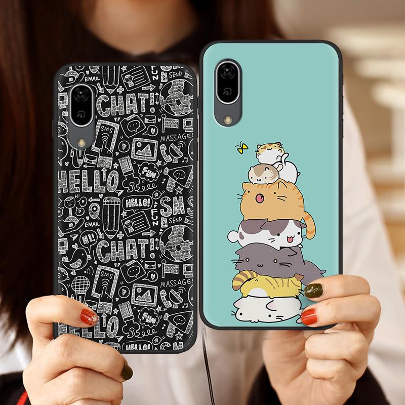 Ốp điện thoại silicon mềm họa tiết hoạt hình chống thấm nước cho Sharp Aquos Sense3 Lite/Sense3/One S7