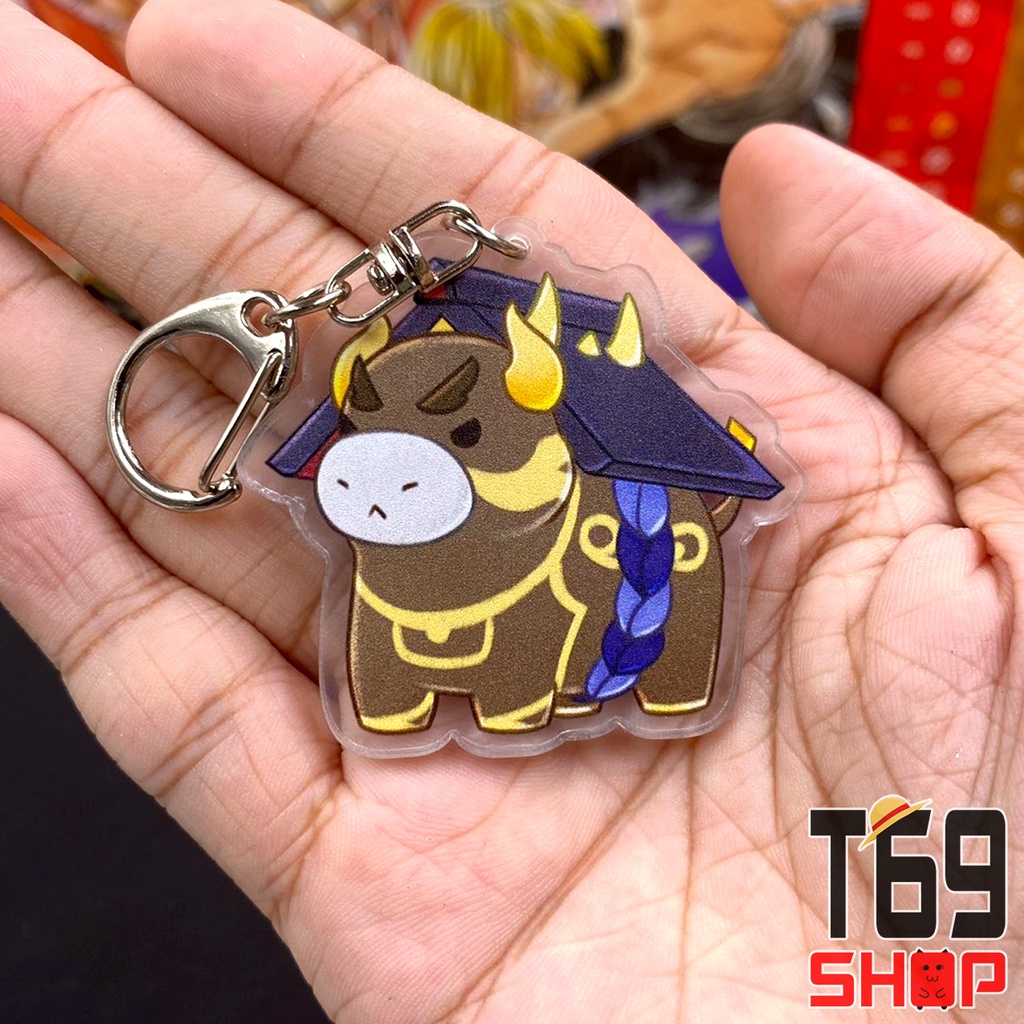 [16 mẫu] Móc khóa mica game Genshin Impact - Cute Pet ver