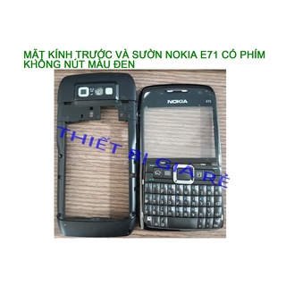 Mặt kính trước và sườn nokia e71 có phím không nút màu đen