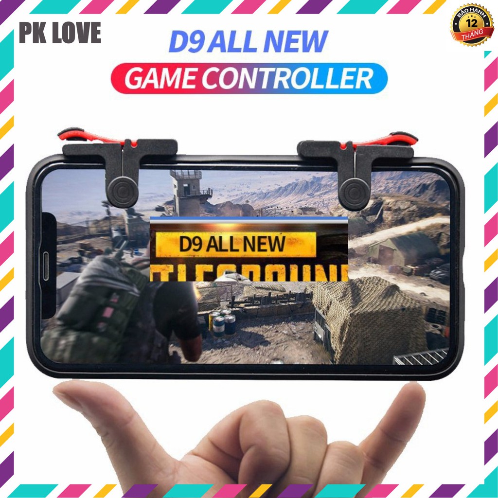 Bộ 2 nút chơi game PUBG mobile, ROS, Free fire...Phiên bản D9 , đẹp, cảm giác nhấn tốt