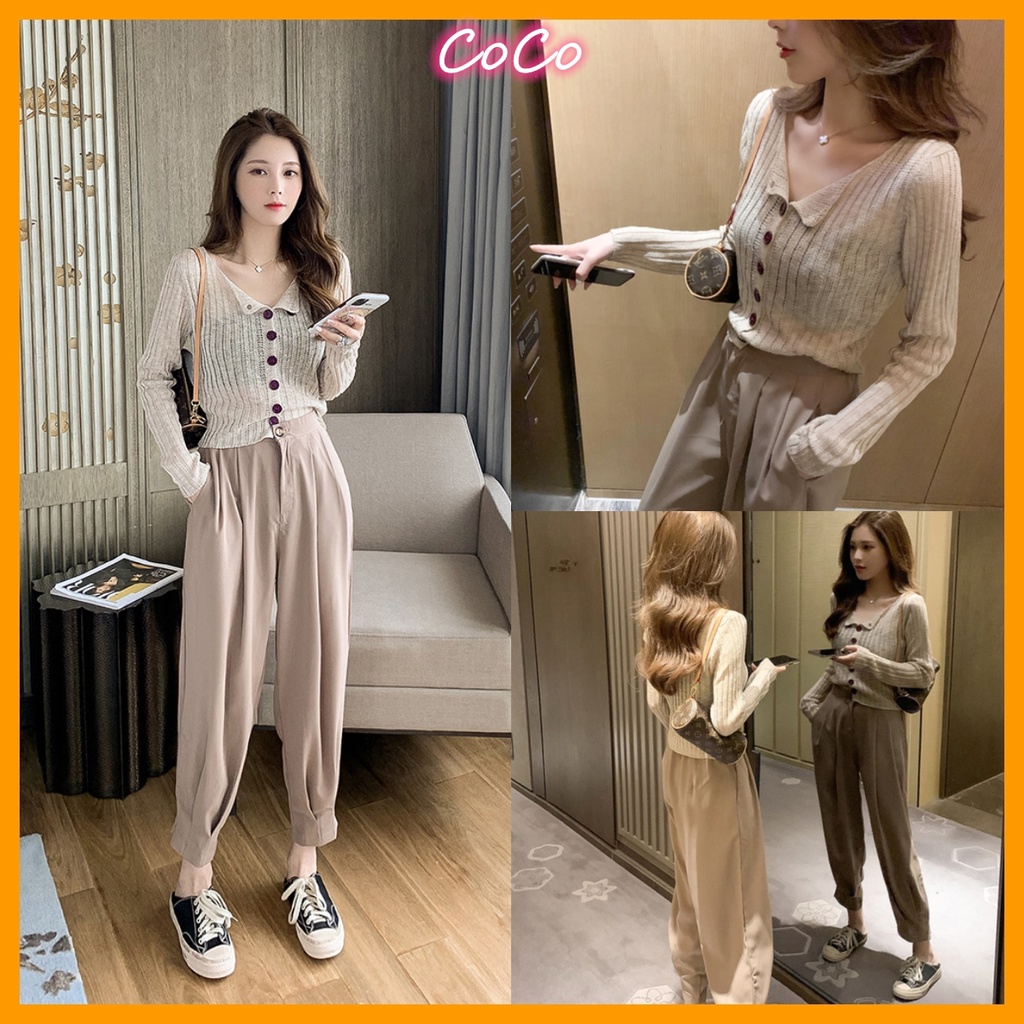 2021 Women Long Sleeve Thin Slim Solid Color Striped Button Sunscreen Knit Cardigan Top