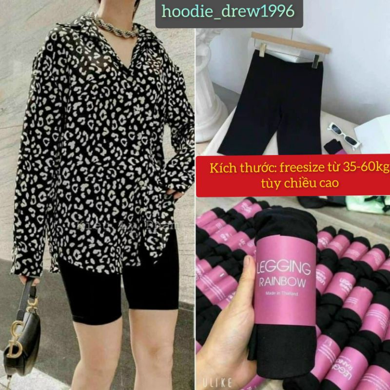 Quần legging đùi lửng ngố nữ vải thun cotton co dãn ôm bó, Quần tregging short cộc nữ ngắn trên gốiQuần legging nữ