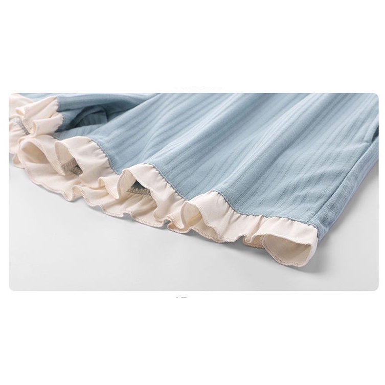 Bộ Đồ Ngủ Ngắn Tay Đính Nơ Ngọt Ngào Thời Trang Mùa Hè Cho Nữ