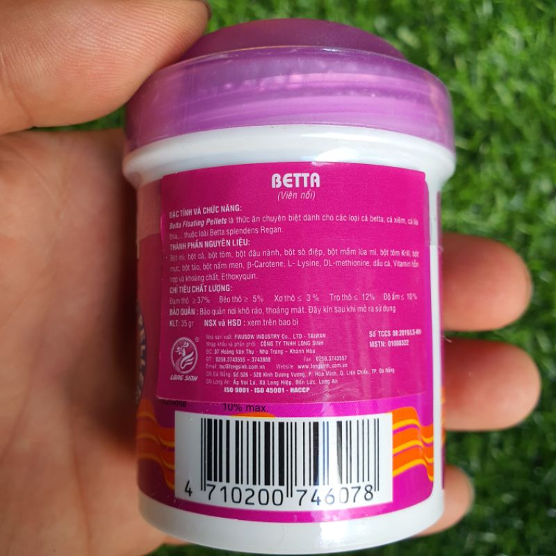 Cám cá BETTA VIÊN NỔI 35gr (hạt ~ 1mm) - Thức ăn cá cảnh giá rẻ