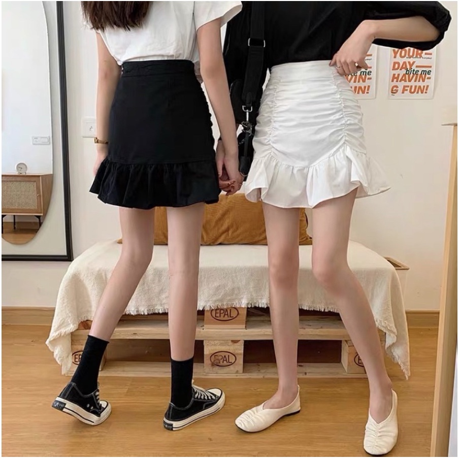 CHÂN VÁY ĐUÔI CÁ NHÚN CẠP CAO CÓ QUẦN TRONG | CHÂN VÁY ÔM BODY ☘️☘️🎀By bear.story | BigBuy360 - bigbuy360.vn