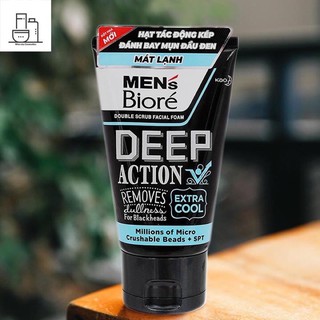Sữa Rửa Mặt Men'S Biore Tác Động Kép Sạch Sâu Tuýp 100G