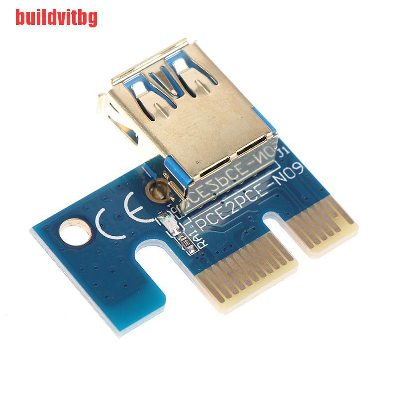 {buildvitbg}VER009S USB 3.0 PCI-E Riser Express 1X to 16x Extender Riser Card for BTC Mining GVQ