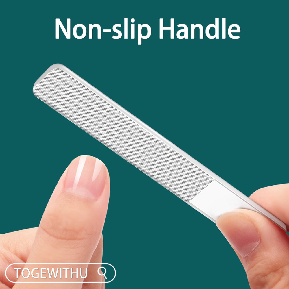 TOGEWITHU Cây Giũa Móng Tay Chuyên Nghiệp Bằng Kính Nano Chất Lượng Cao