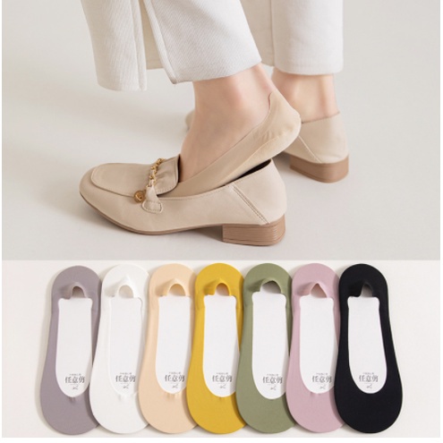 Vớ Cotton Mềm Mại Chống Trượt Họa Tiết Sọc Ngang Cho Nữ