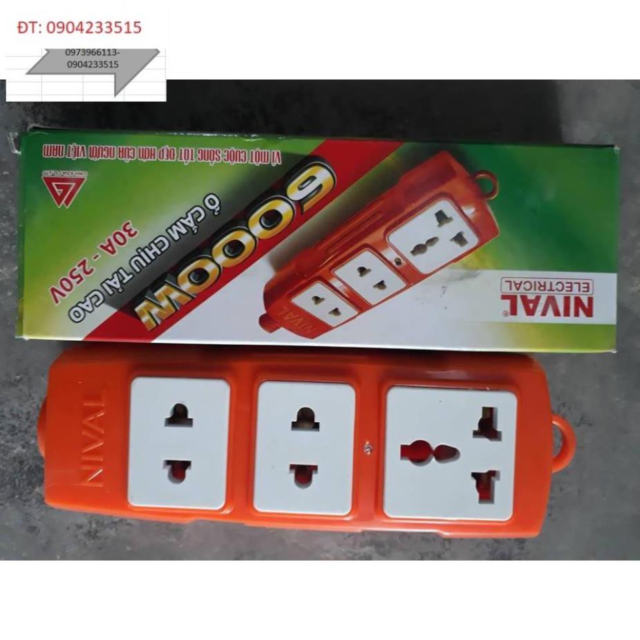 Ổ cắm chịu tải 6000W-Nival(3 ổ cắm)