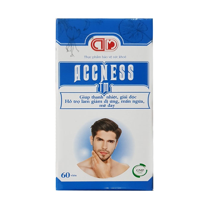ACCNESS TM – Giúp thanh nhiệt, giải độc, hỗ trợ làm giảm dị ứng, mẩn ngứa, mề đay (60 viên)