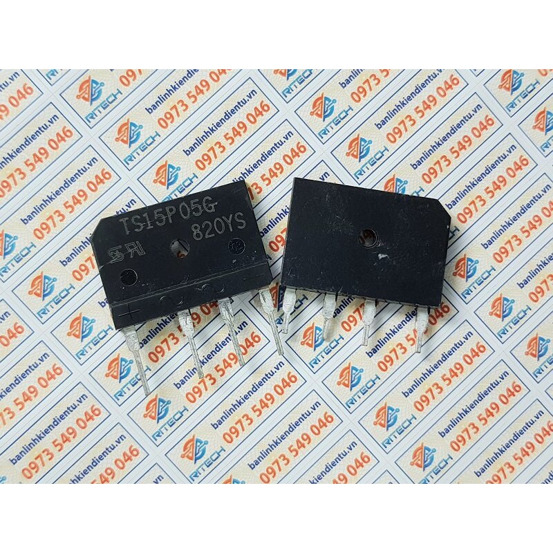 [Combo 5 chiếc] Diode Cầu TS15P05G Công Suất 600V 15A (hàng tháo máy)
