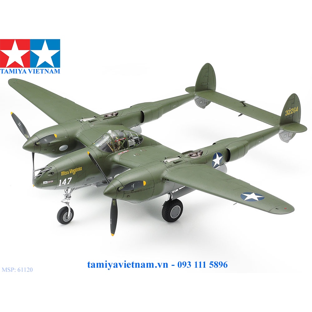 61120 Mô hình máy bay Quân sự 1/48 SCALE LOCKHEED(R) P-38(R) F/G LIGHTNING(R)