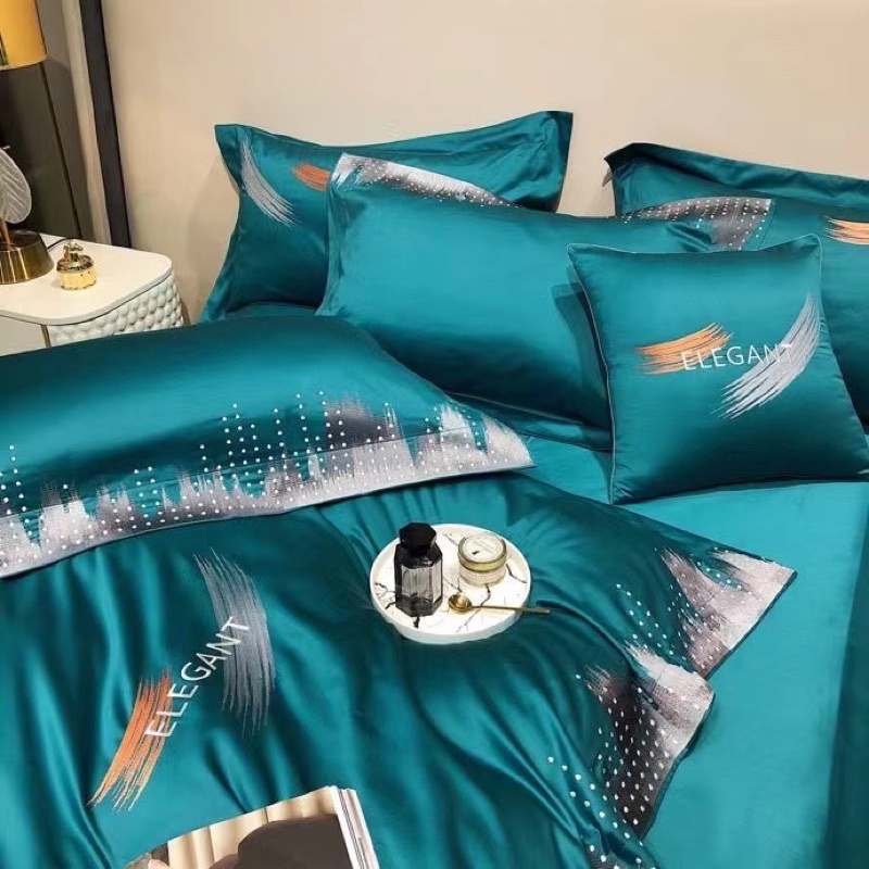 BỘ CHĂN GA LUXURY LỤA DỆT SỢI 140s MÙA XUân - Hè cao cấp nhất 2022
