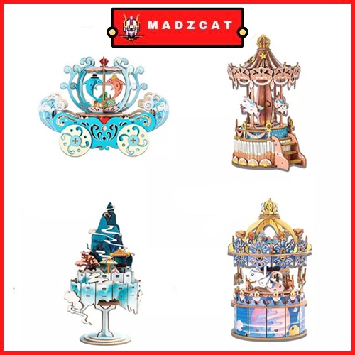Mô hình đồ chơi lắp ráp Hộp Nhạc Gỗ 3D - Chính hãng
