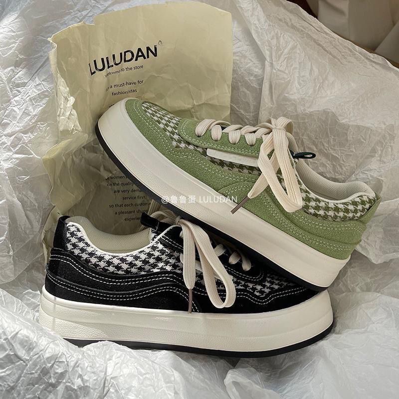Giày Thể Thao Vải Canvas Màu Xanh Matcha Thời Trang Xuân Hè Cho Nữ