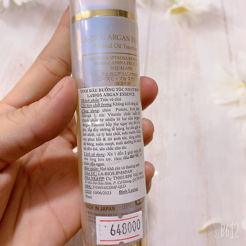 Tinh dầu dưỡng tóc Labios Argan Essence 50ml (Hàng chính hãng) Nhật Bản