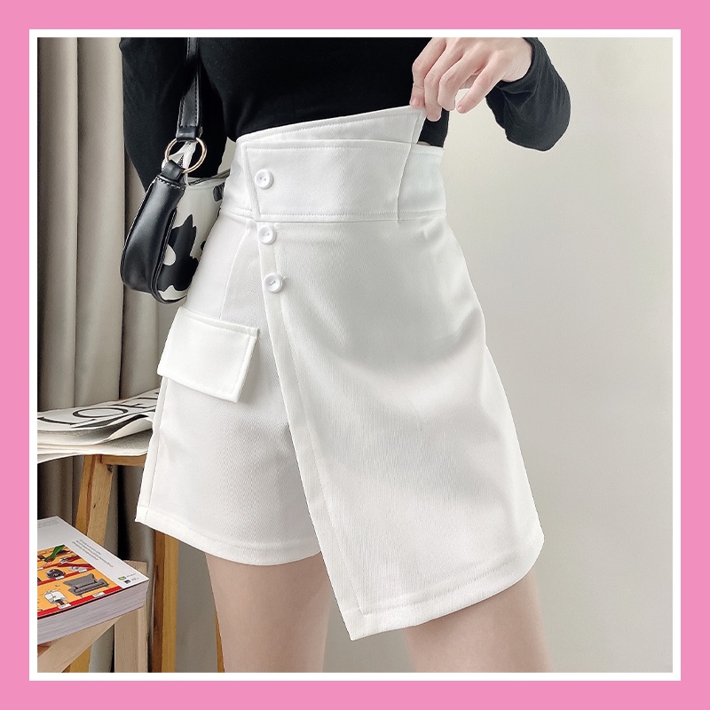 Quần váy cạp chéo 3 cúc [Loại 1 - Lỗi 1 đổi 1] Quần Short giả váy 3 khuy tôn dáng, sang chảnh Mely's Fashion MLQV_012