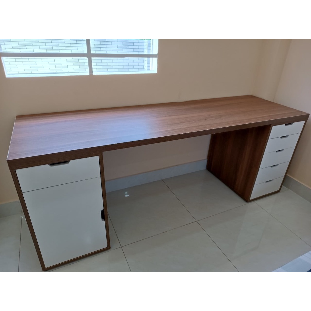 Bàn IKEA 2 Tủ Gaming Full Size - Lõi Xanh Chống Ẩm