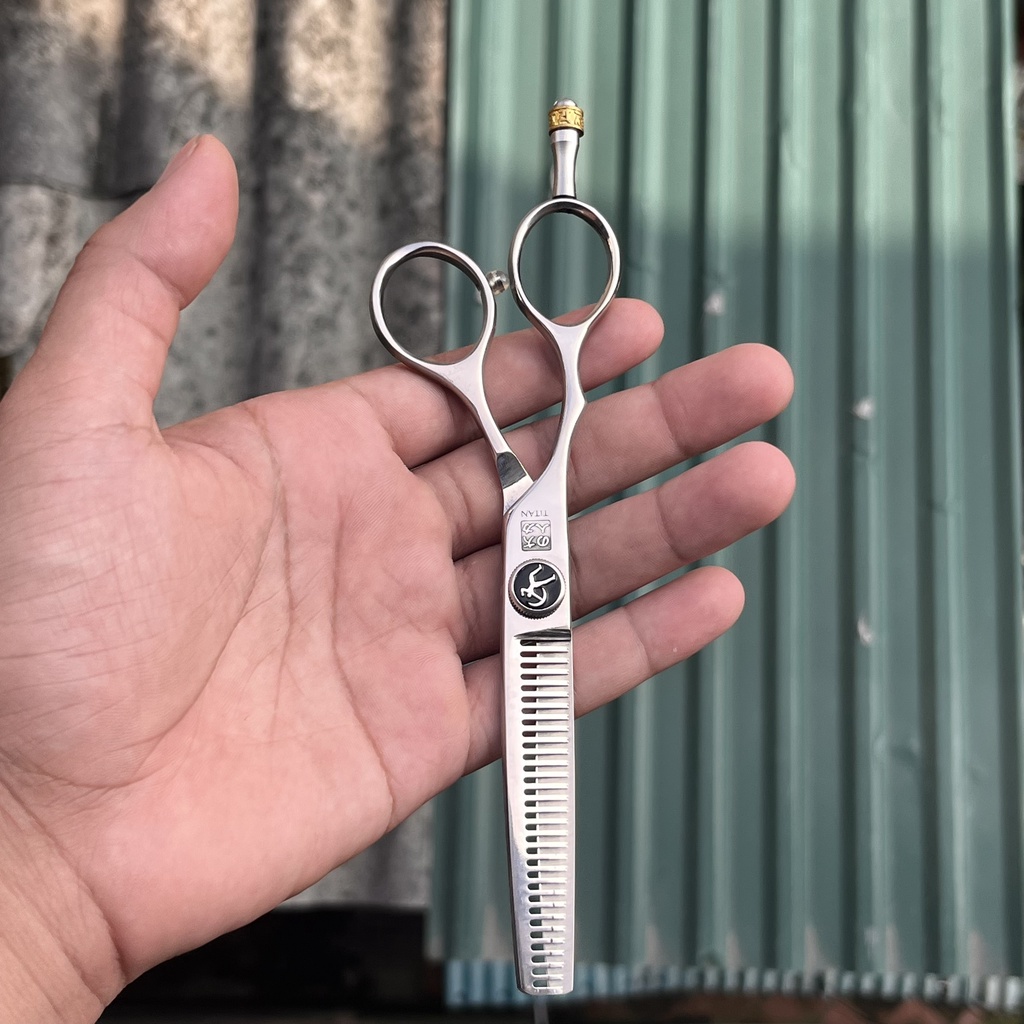 Bộ Kéo cắt tóc tay trái Titan thép 440C sắc bén bền bỉ - L460