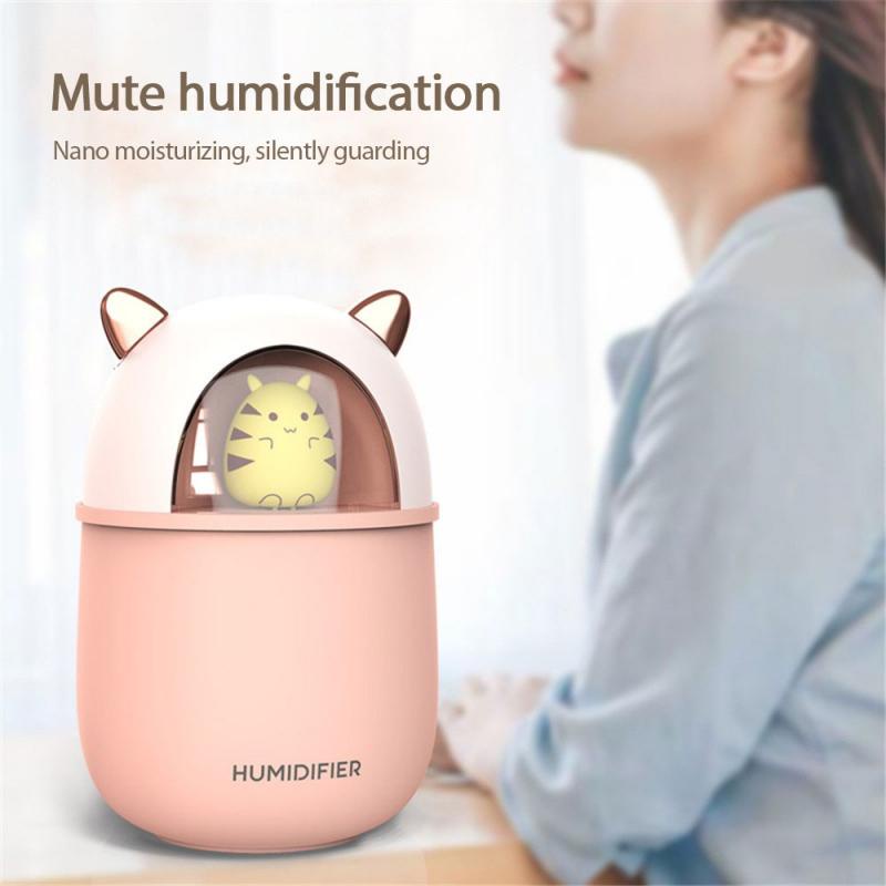 Máy phun sương mini, máy xông tinh dầu,  máy tạo độ ẩm không khí dung tích 300ml hình thú phong cách đáng yêu