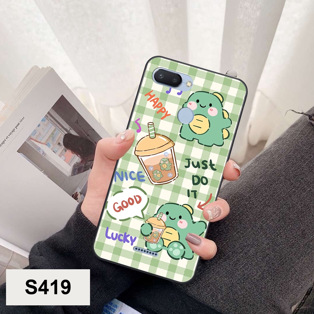 Ốp lưng Xiaomi Redmi 6 - 6A in hình khủng long cute