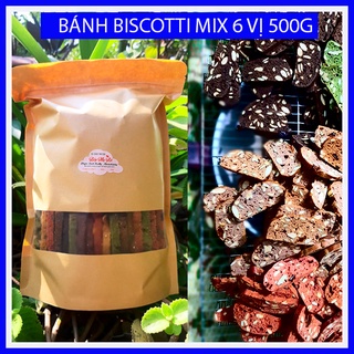 Bánh Biscotti nguyên cám ăn kiêng mix 6 vị 500G