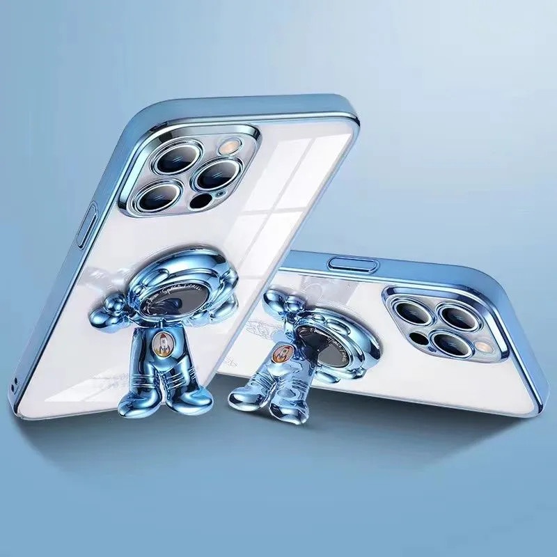 Ốp Điện Thoại Mềm Màu Trong Suốt Có Giá Đỡ Cho iPhone 13 12 11 Pro Max X XR Xs Max