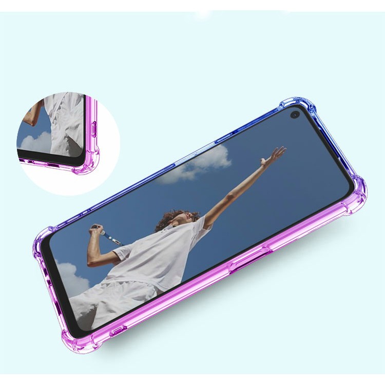 Ốp lưng Oppo A52 / Oppo A92 / Oppo A76 dẻo TPU đa sắc nhiều màu lồi 4 góc chống sốc
