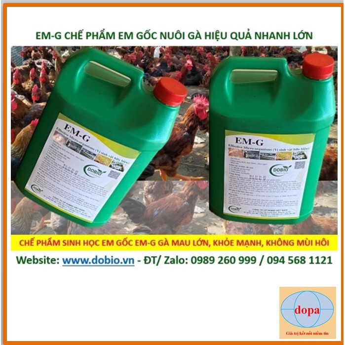 Chế phẩm sinh học EM G gốc can 5 lít,  DOPA.COM.VN