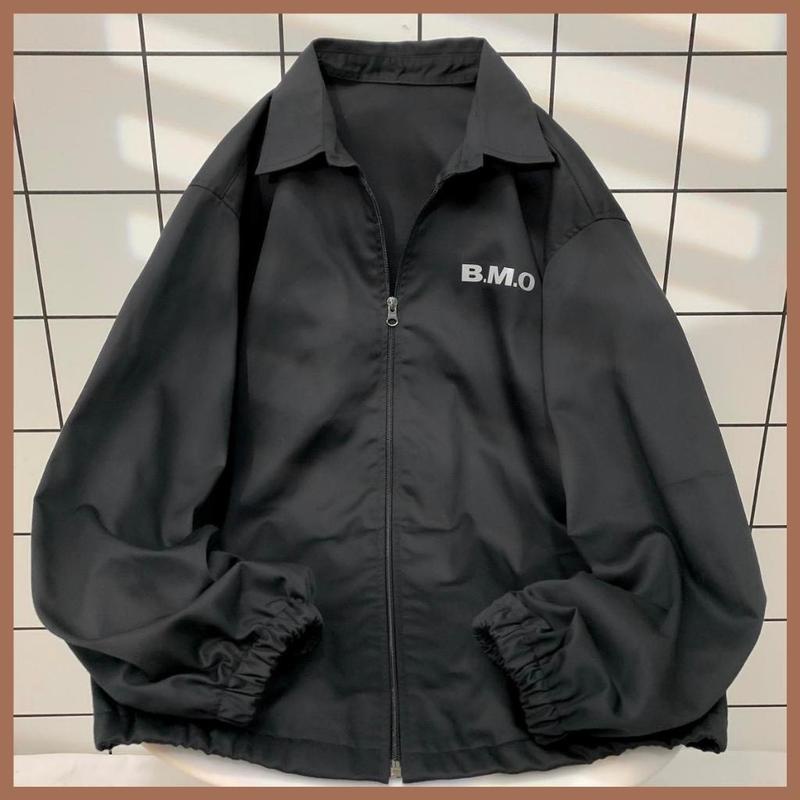 Áo khoác Bomber BMOLAB phối tay mềm mịn form rộng nam nữ Unisex
