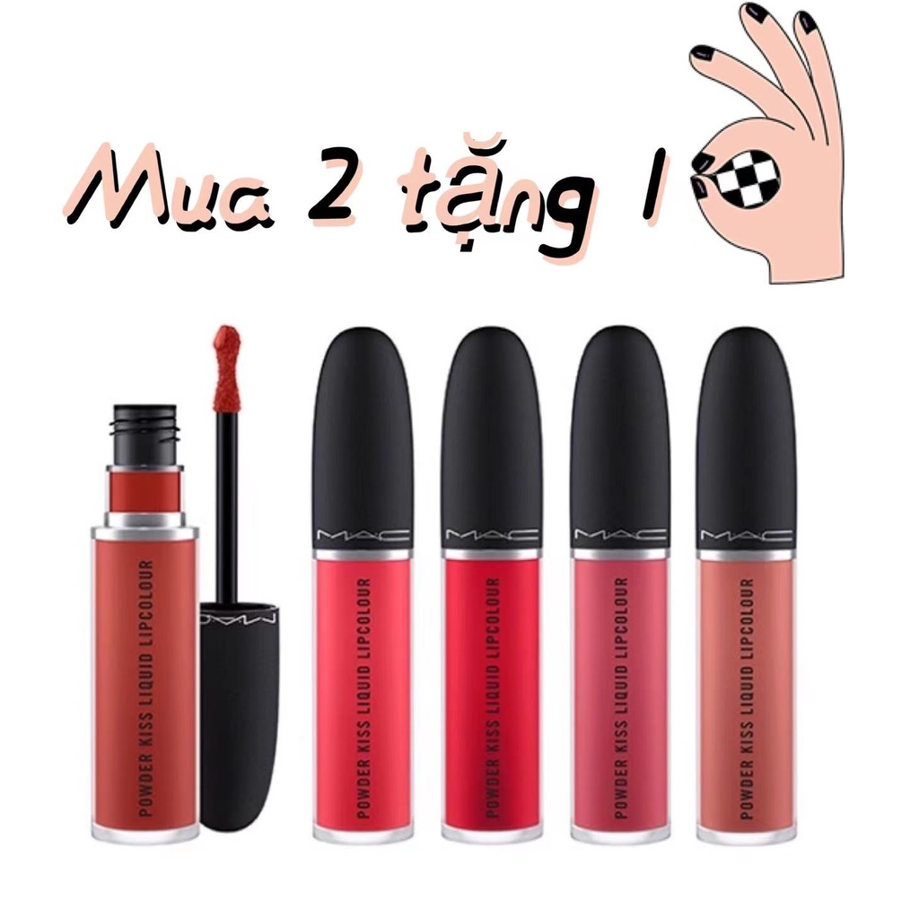 (Mua 2 tặng 1) Son Kem Lì MAC Powder Kiss Liquid Lipcolour