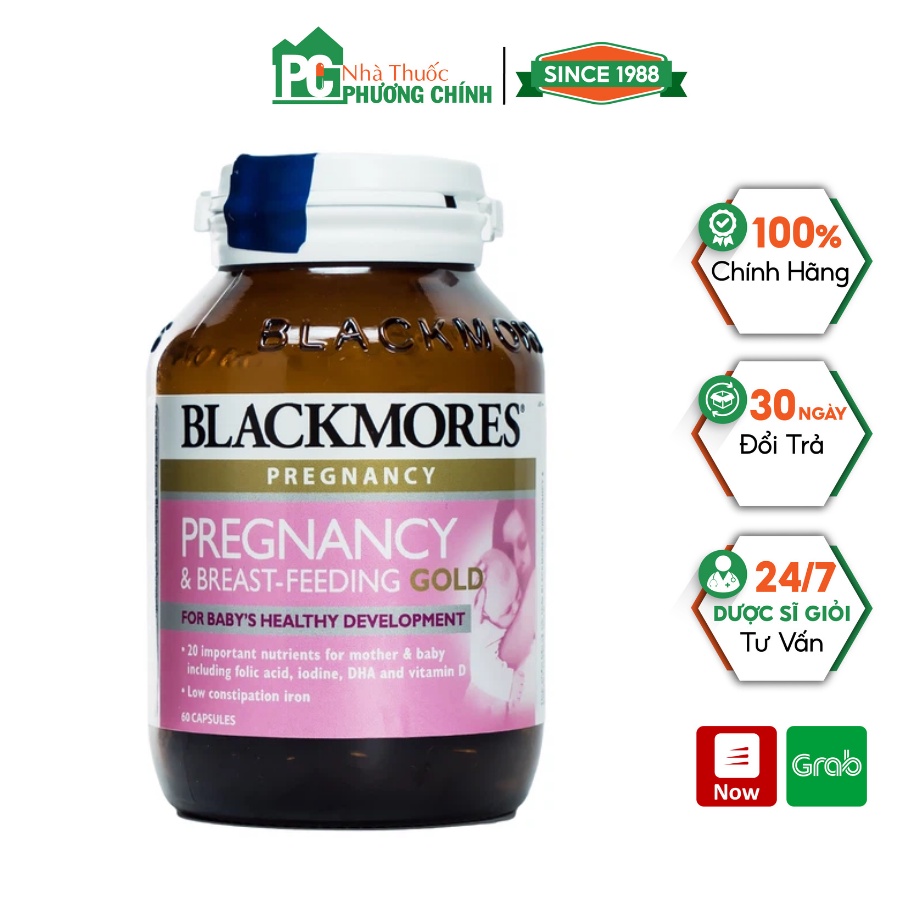 Vitamin Tổng Hợp Cho Bà Bầu Blackmores Pregnancy &amp; Breast Feeding Gold Bổ Sung Các Dưỡng Chất Cần Thiết Hộp 60 viên