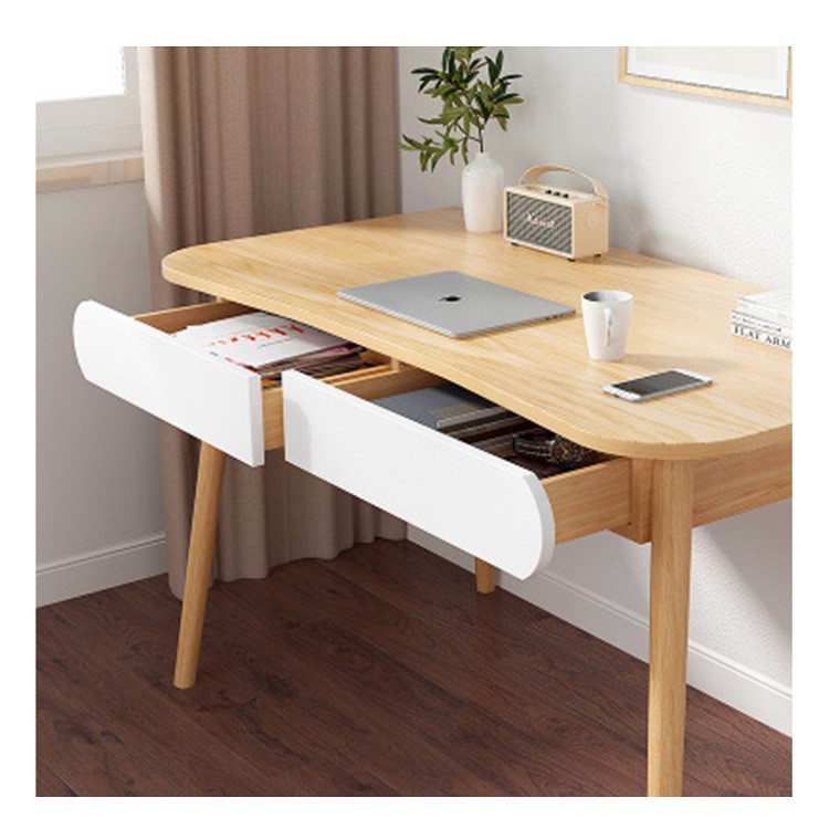 💥Ảnh thật💥 Bàn làm việc giá rẻ dài 1m có 2 ngăn kéo, bàn làm việc đẹp BGA016 | BigBuy360 - bigbuy360.vn