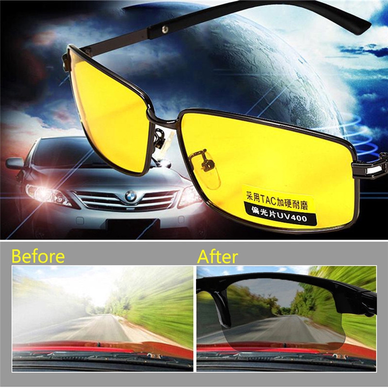 Kính mát phân cực chống lóa khi lái xe ban đêm dành cho nam