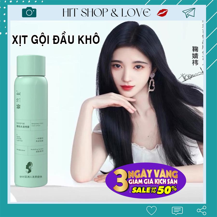 Dầu gội đầu khô dạng xịt nội địa Trung cao cấp 150ml tóc hết bết dính, bồng bềnh tức thì