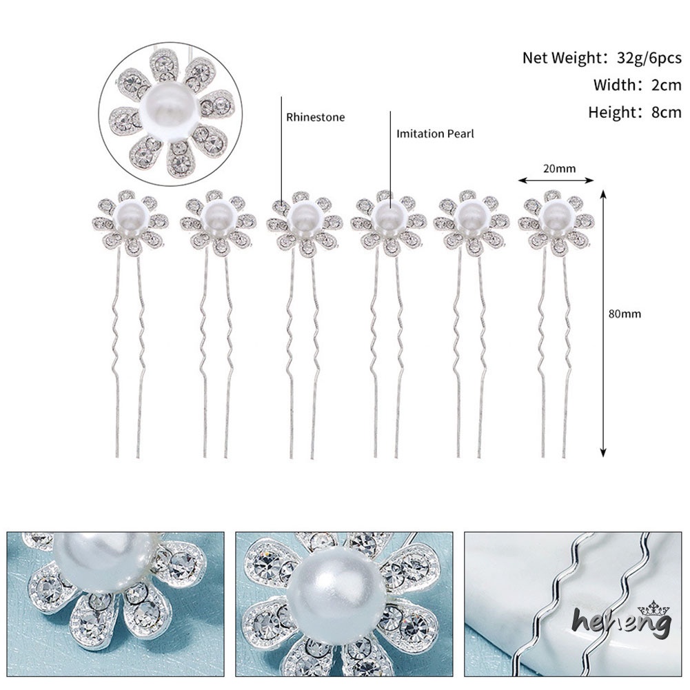 Trâm Cài Tóc Hình Hoa Đính Ngọc Trai Nhân Tạo Thời Trang