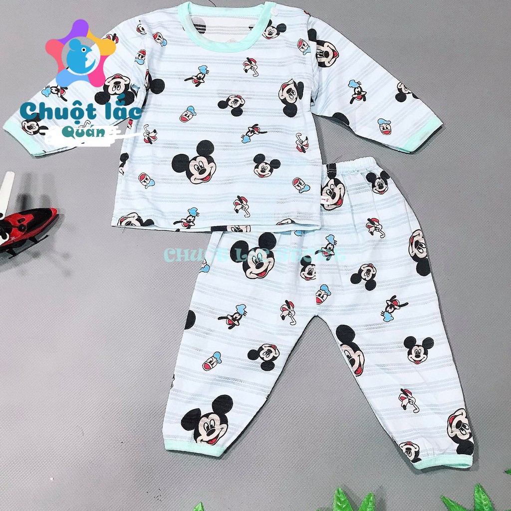 Bộ Đồ Cotton Giấy Thái Chuột Lắc Store Mềm Mại Hút Mồ Hôi Cho Bé Trai Và Bé Gái Từ 4Kg Đến 14Kg