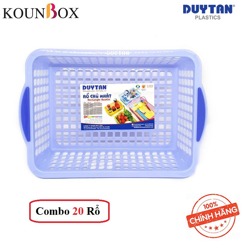 Combo 20 rổ chữ nhật Duy Tân