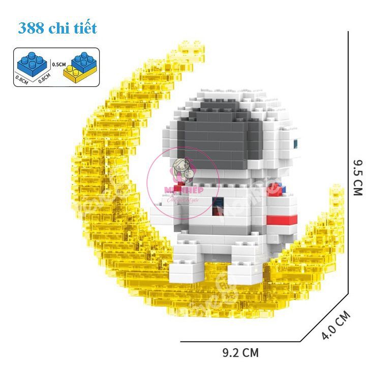 Đồ chơi L.E.G.O Nano 3D phi hành gia có đèn, rèn khả năng kiên trì, sáng tạo và làm trò xả stress rất hiệu quả