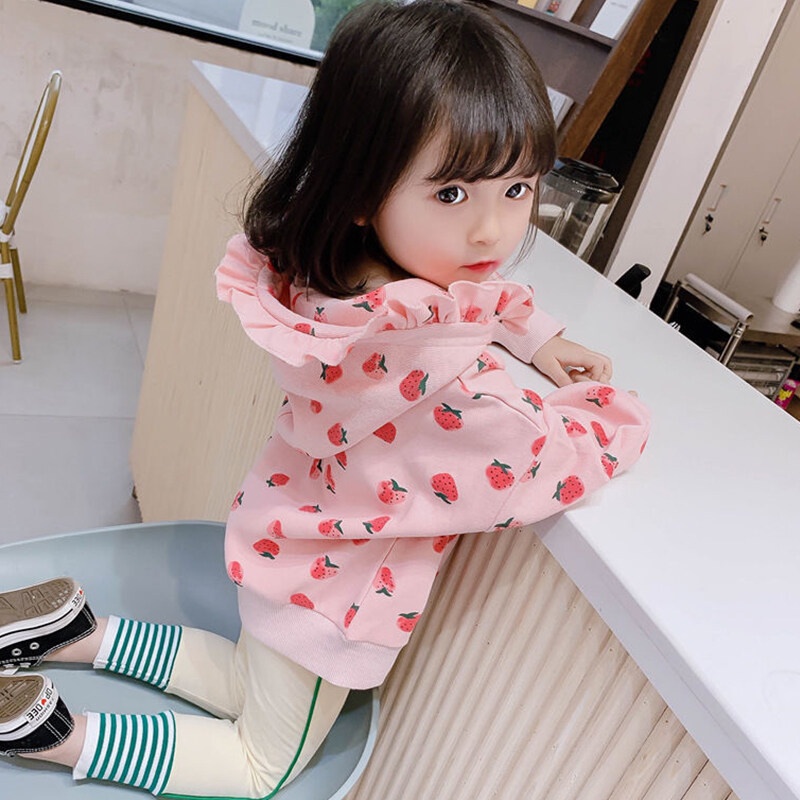 Áo sweater AMILA tay dài in họa tiết thời trang đáng yêu cho bé gái